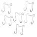 NAMOARLY 6pcs Back of Door Hooks Hat Wall Hooks Kitchen Cabinet Hooks S Hook Stainless Steel Cupboard