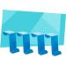 BRIGHTFUFU 4 Pcs Towel Rack Stainless Steel Hook Key Hanger Clothing Hanger Coat Hanger Pack Dual Purpose 4pcs Blue - Buy Online on SooperMarket.com