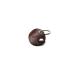 Copter farm dog brand bag for dogs on the collar |With engraving push button |Art leather real leather |Dog brand |individually engraved on both sides (real leather brown round) real leather brown round