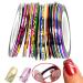 10 Rolls Mixed Colorful Nail Art Striping Tape Lines Width 2mm-Striping Tape for Nail Art-Nail Striping Tape Foil-Nail Striping Tape Thick-Nail Striping Tape with Dispenser-Self-Adhesive DIY Nail Art Tape