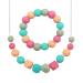 Baby Teething Necklace for Mom to Wear 2 Pack Chew Necklaces and Bracelet for Sensory Kids Baby Teether Nursing Necklaces for Toddler Boys Girls to Reduce Anxiety Biting Chewing Fidgeting