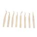 Eyeline tweezers Set 8-part eyelash extension tweezers tiny steel tweezers with a straight bent tip beauty eyelash tools (Pearly Gold)