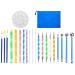 FYOBOT Mandala Template Painting Combo Set 27-Piece Stippling Tool Soft Pottery Painting Pen