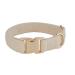 YUDOTE Ultra-soft dog collar natural cotton cord for medium dogs with sensitive skin cream white M (1 pack) cream white