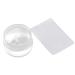 Clear Jelly Nail Art Stamper and Scraper Transparent Silicone Nail Art Stamping Template with Cap Manicure Nail Care Tool-1set