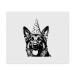 2 x Glasses cleaning cloths "German Shepherd with party hat" (LC00024411)