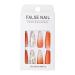 Brishow Heart Long Orange Ballerina Press-On Nails - 24PCs Acrylic Artificial Fingernails for Women & Girls - Buy Online on SooperMarket.com