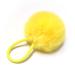 SUSULU Furry Hair Elastic Bands Faux Rabbit Fur Pompom Hair Ties Scrunchies for Women Rubber Band with 5cm Ball Ponytail Holder Accessories Pack of 12pcs (Yellow)