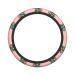 Yyhhaofa Neoprene Steering Wheel Cover - Durable Slip Resistant Easy to Install - Fits Most Cars Suvs Sunflower Seeds and Strawberries Printing