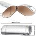 2 Pcs Aluminum Lattice Glasses Case for Small Frame - Silver - Buy Online on SooperMarket.com