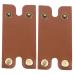 Foytoki 2 pieces of shaver Sazier case Razor accessories Razor head synthetic leather cover manual razor case razor. Storage bags men's razor accessories shaving head cover brown 8.5x4.5cm