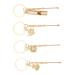 Healeved 4Pcs Metal Ear Spoons Brass Ear Spoon Earwax Removal Spoons Vintage Ear Wax Remover Earpick Cleanning Tool Keychain Gift for Men Women