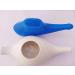 Qimacplus Leak Proof Neti Pot Hold 230 Ml Ceramic and 150 Ml Plastic Water Comfortable Grip | Dishwasher Safe Friendly Natural Treatment for Sinus and Congestion White and Blue - Buy Online on SooperMarket.com