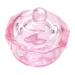 Octagonal Dappen Dish Cup Crystal Glass Glassware Tool for Nail Art Manicure Care Dappen Dish Cup PINK