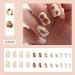 Fall Press On Nails - Short Square Acrylic with Leaf Design | Thanksgiving Stick-On Nails for Women & Girls - Buy Online on SooperMarket.com