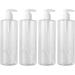 Buy Lioobo 4 Pack 500ml Pump Bottles - Refillable Shampoo Lotion & Body Wash Dispensers for Home & Travel - Buy Online on SooperMarket.com