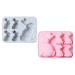 PRETYZOOM 2pcs Easter Cake Mold Easter Bunny Cake Mould Bunny Candy Mold Easter Chocolate Molds Silicone Bakery Easter Decor Easter Baking Molds 3D Silica Gel Bakeware Baking Supplies