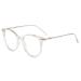 Firmoo Blue light filter glasses for women men without prescription anti -blue light UV protective glasses trun full -rimmed glasses against eye loading reflective nerd glasses (transparent) 0.0x transparent