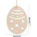 Anditoy 30 PCS Easter Wooden Hanging Ornaments | Unfinished Wood Slices Eggs | DIY Easter Crafts for Kids | Easter Decorations & Party Supplies - Buy Online on SooperMarket.com