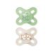 MAM Start Schnuller in the 2 Set Baby Schnuller especially for newborns from sustainable & organic-renewable materials with pacifier box 0-2 months snail / fox snail / fox 0-2 / silicone / day