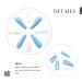 Handcess Long Glossy Blue Coffin Ballerina Press-On Nails 24PC Butterfly Acrylic Art for Women & Girls - Buy Online on SooperMarket.com