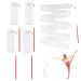 Grevosea Gymnastics Dance Ribbons, 4 Pieces Dancing Ribbon Streamers with 30cm Wand White Rhythmic Gymnastics Ribbon Gymnastics Equipment for Kids Talent Shows Artistic Dancing (78.74inch)