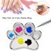 HLLMX 2 PCS Mini Manicure Palette Nail Art Tools (Silver) - Wearable Metal Holder for Gel Polish Mixing Tray - Buy Online on SooperMarket.com