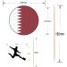 Qatar Football Silhouette Flag Mix Party Food & Cupcakes Picks Decorations Toppers (pack of 14) - Buy Online on SooperMarket.com