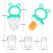 Silicone Baby Fruit Feeder & Pacifier | 3-Pack Fresh Fruit Feeders | Infant Bite Ring - Green - Buy Online on SooperMarket.com