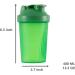 KANGSIT Protein Shaker Bottle with Stainless Steel Mixing Ball BPA- and DEHP-free Leakproof Flip On Lid- Protein & Supplement Shaker Bottle 400ml (Green) - Buy Online on SooperMarket.com