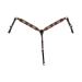 Circle Y Distressed Southwestern Beaded Breast Collar for Horse, Turq/BRWN/Wht, One Size