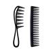 Yoezuo Wide Tooth Comb 2 PCS Curling Comb Coarse Tooth Comb Hair Comb Set Heat Resistant Antistatic Coarse Hair Comb Styling Comb for Women Men Hair Styling Salon (Black)