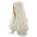 BGHJUE Blonde Lace Front Wig - 26-Inch Silk Straight Heat Resistant Synthetic Wig for Women - Glueless & Stylish - Buy Online on SooperMarket.com
