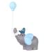 YeahiBaby Beautiful Resin Elephant Balloon and Heart Cake Topper or Small Dessert Decoration for Wedding Party Tables (Sky Blue)