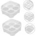 Fridge Egg Container 2pcs Box 4 Grid Egg Storage Box Plastic Pallet Empty Egg Carton re-usable - Buy Online on SooperMarket.com