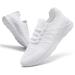ZDFQLGV women sports shoes tennis shoes running shoes slip on shoes hiking shoes fitness shoes fitness shoes outdoor leisure shoes light comfortable and breathable shoes 38 EU white
