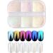 Chrome Nail Powder Nail Art Holo Powder Mirror Effect Pigment Glitter Body Face Decoration 6 Grids - Buy Online on SooperMarket.com