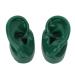Silicone ear model soft simulated couple human ear model soft smooth waterproof model for acupuncture jewelry audio music recording educational demonstration lessons (green)