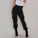 Women's Summer Hip Hop Baggy Sweatpants - High Waist Cargo Pants with Multiple Pockets | Black Joggers Trousers - Buy Online on SooperMarket.com