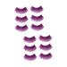ABOOFAN 6 Pairs Halloween Eyelashes for Women Halloween Makeup Eyelashes False Eyelashes Natural Look Tinsel Eyelashes Shining False Lashes Lash Extension Kit Extend Purple 3d Slender