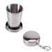 Collapsible Cup Outdoor Shot Glass Keychain Camping Folding Metal Cup | Collapsible Cups Drinking Telescopic Portable Shot Glass Premium Stackable Metal Collapsable Cup Travel Telescoping Mug (75ml)