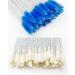 JIANYI Disposable Dual-Ended Spoolies and Lip Applicators 50-Pack - 2-in-1 Mascara Wands and Lip Brushes in Crystal Blue - Buy Online on SooperMarket.com