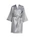 mollensiuer 1 Piece Silver Salon Robes Smock for Clients Hair Salon Client Gown Cape Hair Cutting Smock for Clients Kimono Style