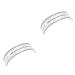 Baluue 2 Pcs Portable Eyebrow Ruler Sourcils Eye Brow Stencil Kit Reusable Brow Ruler Eyebrow Shaping Tool mediumx2pcs Blackx2pcs