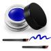 Erinde Blue Gel Eyeliner  Waterproof Long Lasting Cream Eyeliner Gel  High-Intensity Pigments Smudge-Proof Eye Liner Makeup  Water-Resistant Eyeliner with 2PCS Eyeliner Brushes 03 Blue