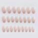 Medium Length Pink Coffin Press on Nails - Glossy False Nails for Prom - Full Cover with Glue Sticker - Buy Online on SooperMarket.com