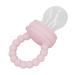 Food supply pacifier removable food supply-food degree-fruits-pacifier supply for feeding (pale pink)