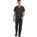 Strictly Scrubs Unisex Scrub Set (XS-3X 14 Colors) - Includes 3 Pocket Top and Drawstring Pant XX-Large Black