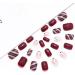 Brishow Christmas Snow Elk Press on Nails - Red Short Square Fake Nails for Women and Girls (24pcs) - Buy Online on SooperMarket.com