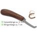 AMKA PRO Narrow Hoof Knife - Right Cutting Carbon Steel with Ergonomic Handle | Ideal for International Shipping - Buy Online on SooperMarket.com